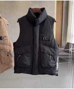 Multi-Pocket Tactical Puffer Half-Jacket 'Black'