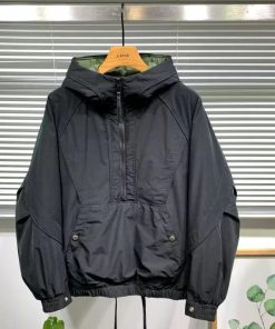 Hooded Anorak Water-Resistant Down-Jacket 'Black'