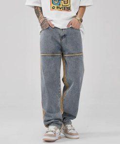 Y2K Hip Hop-Inspired Baggy Jeans 'Rust Trim'