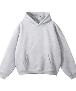 Classic Minimal Premium Plain Hoodie 'Light Grey'