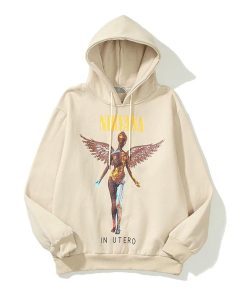 Nirvana In Utero Angelic Band Logo Hoodie's