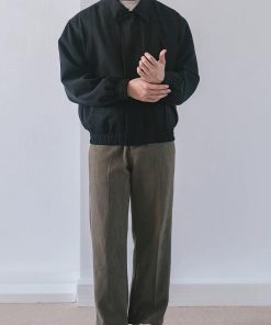 Japanese-style Retro Casual Leather-Jacket 'Black'