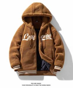 Winter Hooded Fleece-Jacket 'Coffee'
