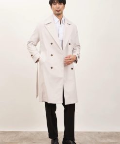 Double-breasted Classic Regular Fit Trench Coat 'Off-White'