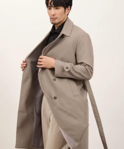Double-breasted Classic Regular Fit Trench Coat 'Beige'