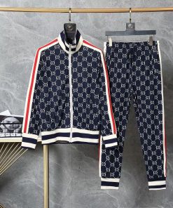 Gucci Navy Red Cream Tracksuit-Set