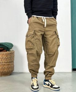 Techwear Baggy Cargo Joggers Pants 'Khaki'