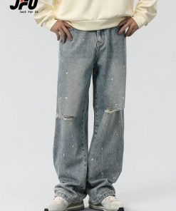 Mavi New Fit Blue Jeans High Rise Straight Leg Acid Wash Denim