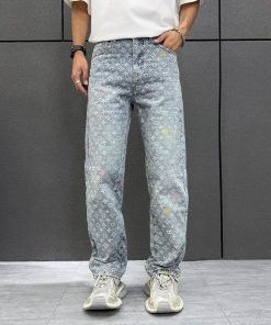 Louis Vuitton Monogram Denim Jeans 'Light Wash Blue'