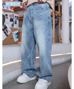 Mavi New Fit Sky Blue Jeans High Rise Straight Leg Acid Wash Denim
