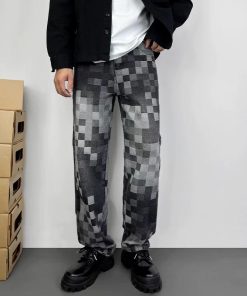 Louis Vuitton Damoflage Jacquard Denim Skate Pant Black Grey