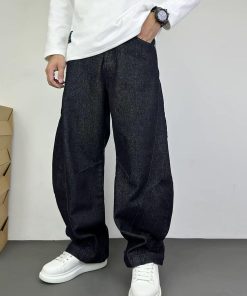 High-Waisted Barrel Jeans 'Black'