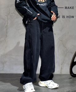Loose Fit Drawstring Pant Black
