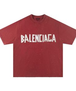 Balenciaga Tape Type Tshirt-Half 'Red/Yellow'