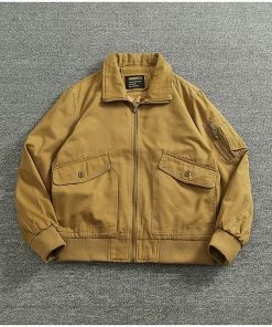 UrbanCraft Cotton Bomber Jacket Classic Khaki