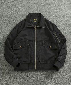 UrbanCraft Cotton Bomber Jacket Black