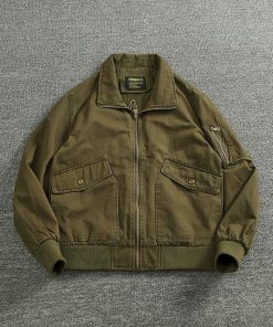 UrbanCraft Cotton Bomber Jacket Olive