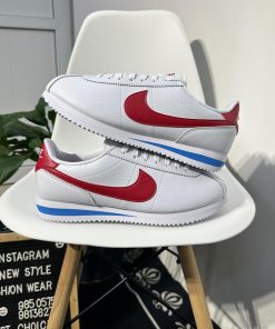 Nike Cortez Leather White 'Varsity Red & Blue'