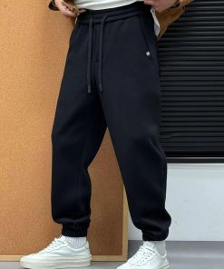 Flaw Atelier Relax Fit Basic Black Jogger Sweatpants
