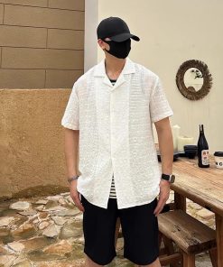 Summer Grid Short Sleeve Shirt 'White'