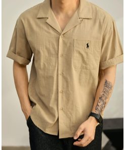 Polo Ralph Lauren Classic Cotton Short Sleeve Shirt 'Tan'