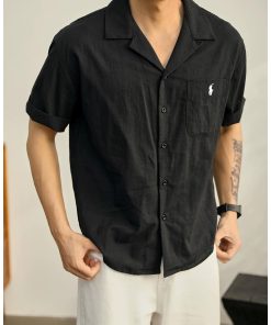 Polo Ralph Lauren Classic Cotton Short Sleeve Shirt 'Black'