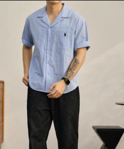 Polo Ralph Lauren Classic Cotton Short Sleeve Shirt 'Pale Blue'