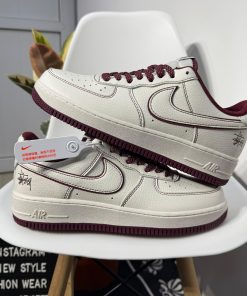 Nike Air Force 1 Low Stüssy 'Sail/Team Red'