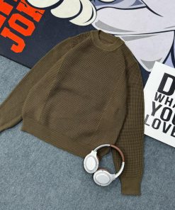Relaxed Fit Knitted Premium Sweater 'Olive Night'