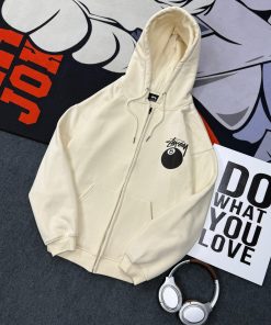 Stussy 8 Ball Comfort Premium Hoodie 'Cream'