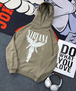 Nirvana Angel Printed Premium Hoodie 'Brown'