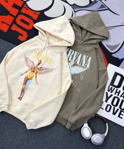 Nirvana Angel Printed Premium Hoodie 'Off-White'