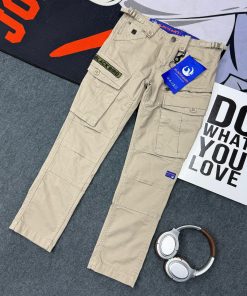 Blackbird Vintage Denim Cargo Pants 'Light Nude'