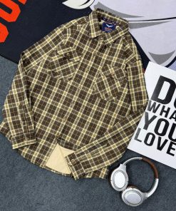 Beast Plaid Flannel Shirt 'Mocha Tan'