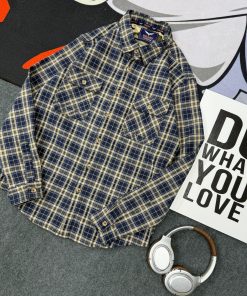 Beast Plaid Flannel Shirt 'Cobalt Yellow'