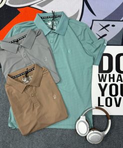 Black Bird Plain Tshirt-Half Polo
