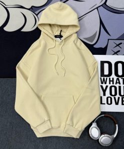 Oversized Premium Plain Hoodie 'Cream'