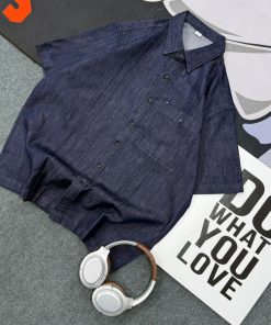 Premium Lightweight Plain Half-Shirt 'Dark Blue'