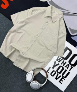 Premium Lightweight Plain Half-Shirt 'Beige'