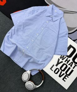 Premium Lightweight Plain Half-Shirt 'Light Blue'