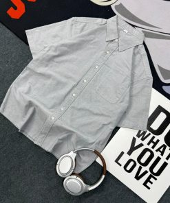 Premium Lightweight Plain Half-Shirt 'Grey'