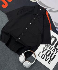 Premium Lightweight Plain Half-Shirt 'Black'