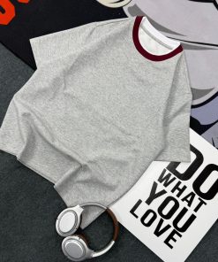 Premium Relaxed Silhouette Boxy Tshirt-Half 'Grey'