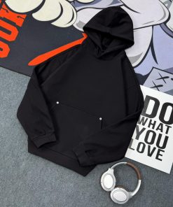 The Minimal Edge Plain Premium Hoodie 'Black'