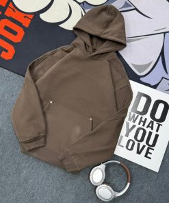 The Minimal Edge Plain Premium Hoodie 'Brown'