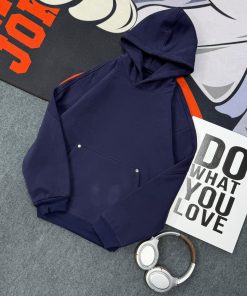 The Minimal Edge Plain Premium Hoodie 'Navy Blue'
