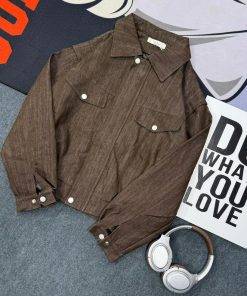 Classic Cropped Fade-Resistant Jacket 'Brown'