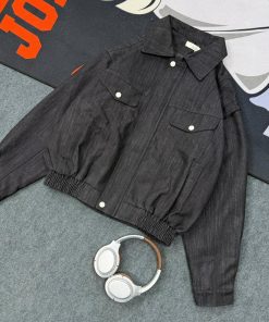 Premium Cropped Jacket with Voluminous Lantern Arms 'Brown'