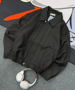 Premium Collared Neck Jacket for Men 'Black'