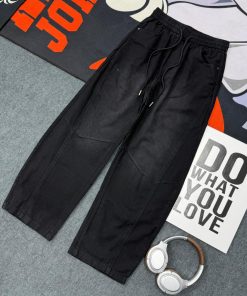 High-Waisted Baggy Pant with Elasticated Waistband 'Vintage Black'